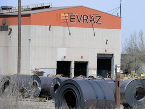 A file photo of the Evraz steel mill in Regina.
