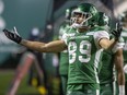 Saskatchewan Roughriders receiver Kian Schaffer-Baker has picked up where he left off after his rookie season with the Green and White.