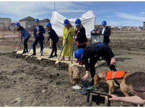 A ground breaking ceremony for the Regina Humane Society's new building in Harbour Landing took place on May 5, 2022. The RHS expects to move in by June 2023.