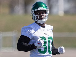 Running back Justin Covington was among the nine rookies released by the Saskatchewan Roughriders on Saturday.