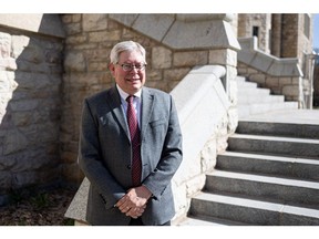 SMA President Dr. John Gjevre stands for a photo outside of the College of Medicine on the University of Saskatchewan.