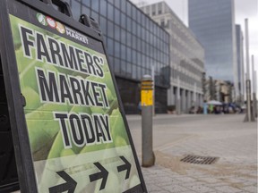 The first outdoor Regina Farmer’s Market of the season was held at the Pat Fiacco Plaza on Saturday, welcoming vendors back until October.