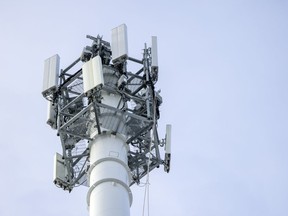 A SaskTel 5G wireless tower on Henderson Drive on Wednesday, December 15, 2021 in Regina.