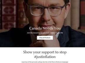 The Poilievre campaign confirmed that it was trying to find who was behind the website and if it had a way to have it shut down.