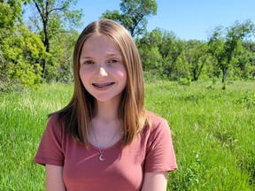 Thirteen-year-old Brynn Forness from Moose Jaw has won the British High Commission's "Captain for a Day" competition. On June 29, she leaves for Halifax where she will shadow join Capt. Milly Ingham onboard HMS Protector, a Royal Navy ice patrol ship which is scheduled for its first Canadian tour. Photo supplied by Dani Forness.