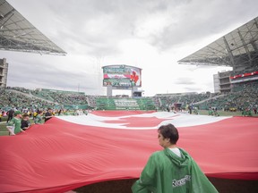 Mosaic Stadium, shown Saturday when the Saskatchewan Roughriders defeated the visiting Hamilton Tiger-Cats 30-13, will be the site of the Grey Cup game on Nov. 20.