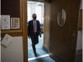 NDP Leader Ryan Meili walks out of the chamber after session at the Saskatchewan Legislative Building during his final day in the legislature as the leader of the NDP on Thursday, May 19, 2022 in Regina. KAYLE NEIS / Regina Leader-Post