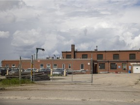 A photo of the building in Regina where Prairie Clean Energy will turn flax straw into pellets.