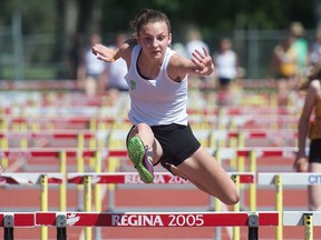 Victoria Culbert of LeBoldus, shown in this file photo, won all four of her events at the 2022 Saskatchewan High Schools Athletic Association track and field championships on the weekend.
