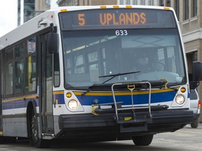 A Regina Transit driver leaves downtown. MICHAEL BELL / Regina Leader-Post.