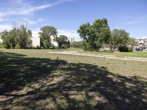 This photo shows the state of the former site of a Brandt-CNIB development in Wascana Centre on Wednesday, July 13, 2022.