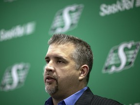 Roughriders general manager Jeremy O’Day, shown in this file photo, stood pat on the CFL’s Oct. 5 trade deadline.