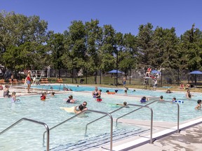 Hot summer weather made Maple Leaf Pool a popular place this week in Regina.