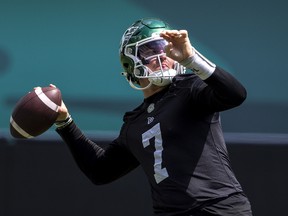 Quarterback Cody Fajardo returned to the practice field with the Saskatchewan Roughriders on Tuesday at Mosaic Stadium.