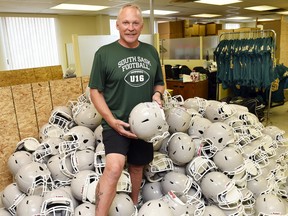 Kelly Hamilton, shown in 2015 in his capacity as president of Regina Minor Football, died of cancer earlier this week at age 62.