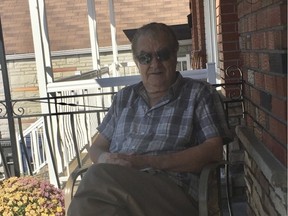 Panayiotis Filippakopoulos, Rob Vanstone's father-in-law, on the front step of his Toronto home in October of 2017.