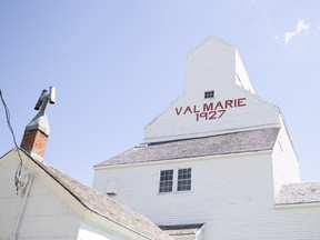 The Val Marie grain elevator which has seen some recent exterior repairs.