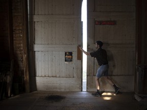 Cartographer Alex McPhee of Prairie Heart Maps takes a tour of the Val Marie Grain Elevator which recently had an exterior upgrade on July 19, 2022