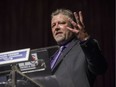 Mark Friesen, with the People's Party of Canada, speaks during the Greater Saskatoon Chamber of Commerce federal election debate at the Broadway Theatre in Saskatoon, SK on Tuesday, September 10, 2019.