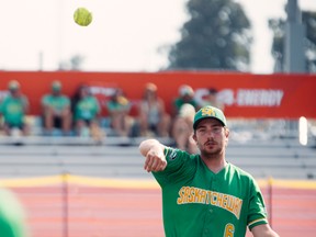 Oakley Durham of Delisle is part of a Saskatchewan male softball team that won its first four games at the 2022 Canada Summer Games.
