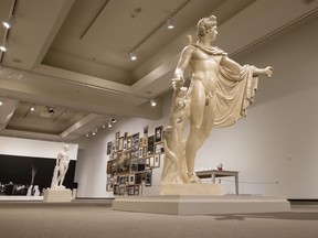 A replica of the famous Apollo Belvedere statue is part of the Conceptions of White exhibit, which opened at the Mackenzie Art Gallery on Saturday, August 6, 2022 in Regina.