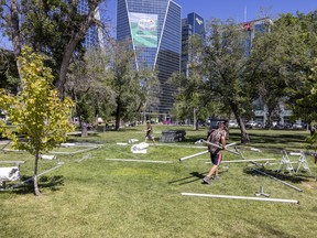 Crews were out in force to cleanup after the Regina Folk Festival held in Victoria Park on Monday, August 8, 2022 in Regina.