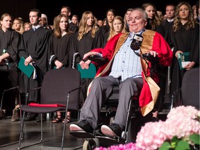Brad Hornung, shown receiving an honorary degree from the University of Regina in 2018, is being posthumously inducted into the Regina Sports Hall of Fame.