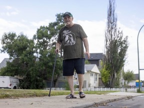 Rod Johnson outside his home on Wednesday in Regina.
