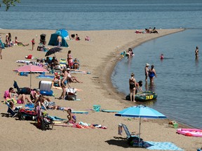 People enjoy nice weather at Regina Beach in July 2019, located 50 kilometres outside of Regina at Last Mountain Lake.