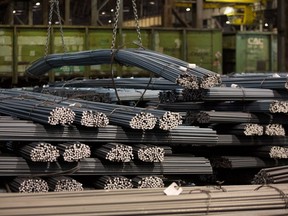Bundles of steel reinforcement rods sit in the Evraz Plc Consolidated West-Siberian Metallurgical Plant in Novokuznetsk, Russia, on Wednesday, July 22, 2020. Russia is the world's No. 3 net steel exporter, with the nation's low production costs bolstering its competitiveness. Photographer: Andrey Rudakov/Bloomberg