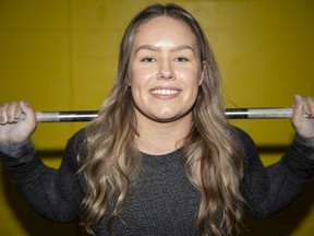 Alexis Ashworth is shown at the Metal Performance Training Center in Regina earlier this summer.