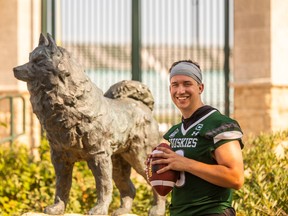 Quarterback Mason Nyhus is one of the top dogs on and off the field with the University of Saskatchewan Huskies.