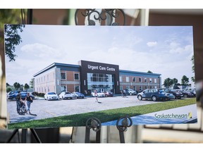 A photo of the rendering for the planned Urgent Care Centre in Regina.