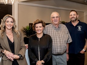Furniture World has served Saskatchewan for more than 30 years, under the successful ownership of the Sorensen family. Pictured here (left to right) are Kristy, Julie, Kris and Jeff Sorensen. In 2020, the family brought Furniture World to Regina, opening in the former Alford’s location. Photo: D&M Images/Elaine Mark