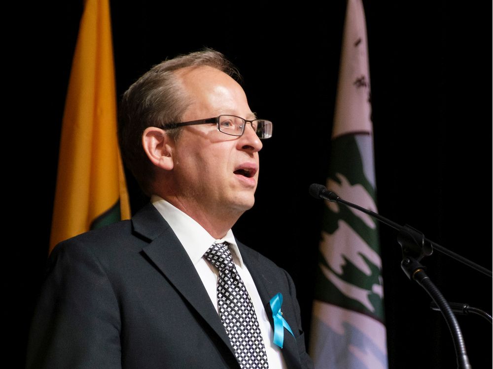  jeff keshen, president of the university of regina, speaks during a press conference at the university of regina on june 27, 2022.