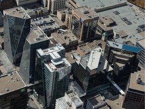 An aerial view of Regina's downtown.