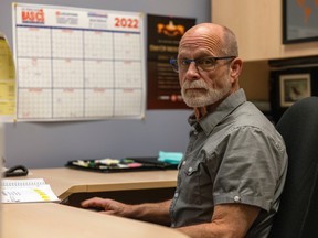Neil Colmin, Vice-President of SEIU-West, inside his office on Monday.