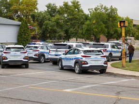 Regina police say a call about a gun inside F.W. Johnson Collegiate prompted a lockdown and an immediate police response according to Deputy Chief Lorilee Davies on Friday, September 23, 2022 in Regina.