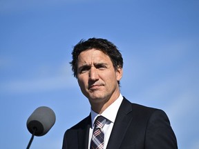 Prime Minister Justin Trudeau makes a statement in Ottawa on Monday, Sept. 5, 2022. Trudeau and his cabinet are in Vancouver today for the start of a three-day retreat before the House of Commons starts its fall sitting.THE CANADIAN PRESS/Justin Tang