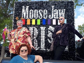 A Moose Jaw Pride parade float. (Photo from Moose Jaw Pride Facebook page)