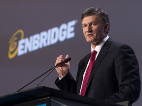 Al Monaco, president and chief executive officer of Enbridge Inc., speaks during the 2015 IHS CERAWeek conference in Houston.