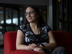 Dr. Karissa Brabant is a family physician and owner of Circle Medical Centre in Moose Jaw. She says the government needs to change how it compensates doctors to attract young physicians and overall improve the health-care system. She's found herself struggling to keep up with patients while also experiencing financial difficulties. Brabant, sits for a portrait at the Delta Hotel on Friday, October 28, 2022 in Regina.