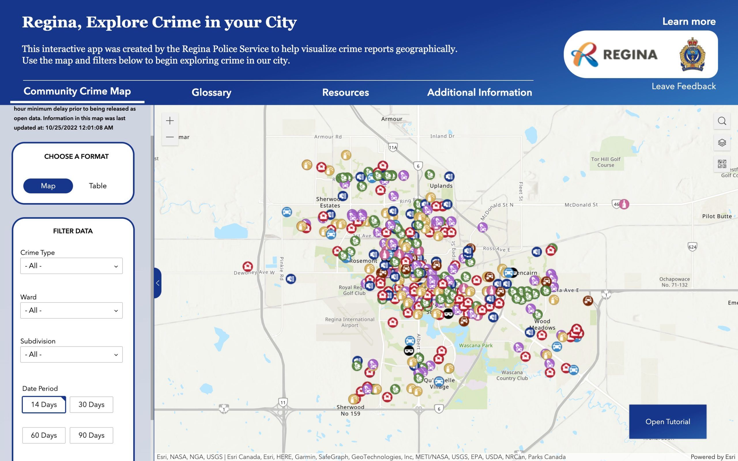 Regina Police Service Launches New Interactive Online Crime Map   Crime Map Scaled 