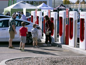 An electric vehicle charging station is seen in September of 2021 in Regina.

TROY FLEECE / Regina Leader-Post