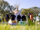 A rally was held at Pepsi Park where people spoke about poverty, addiction and homelessness in what used to be a tent city.