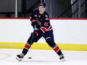 Alex Suzdalev, shown in this file photo, had two goals — including the overtime winner — and two assists as the Regina Pats defeated the host Kelowna Rockets 6-5 on Tuesday.