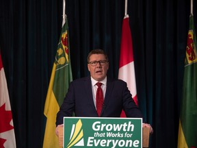 After going on a blocking spree on his Twitter account in January, Premier Scott Moe's government is now going after those parodying the government's logo and "Growth that Works for Everyone" Motto.