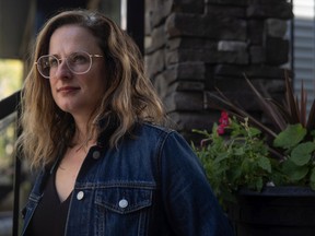 Stephanie Taylor, executive director of Regina Transition House sits for a portrait at her home on Tuesday, October 4, 2022 in Regina.