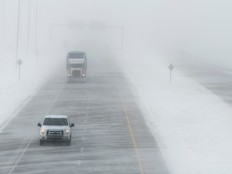 The Trans-Canada Highway is slowly reopening after the Sask.  Hit with the first snow storm