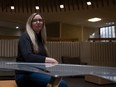 University of Regina associate professor Erica Carleton, whose primary research currently focuses on women in business and leadership roles, sits for a portrait at the university on Friday, October 14, 2022 in Regina.